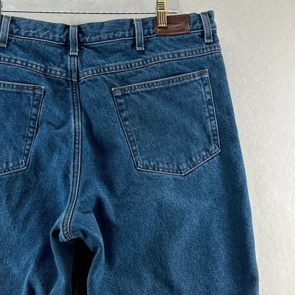 LL Bean Jeans Mens Sz 40 x 29 Fleece Lined Classic Fit Medium Washed Denim Blue - Picture 7 of 11